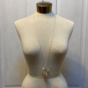 Charming Charlie Silver Tone Butterfly Boho Necklace